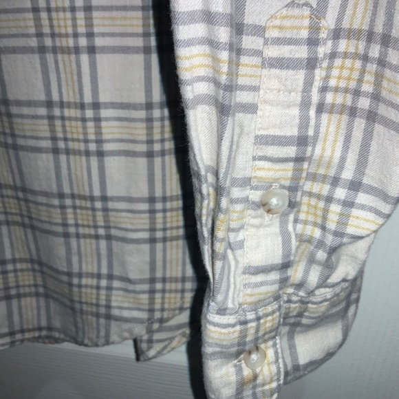 Uniqlo womens  lightweight plaid flannel button front shirt Sz L cotton - Picture 6 of 9